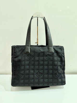 Chanel 2006-2008 New Travel Line Nylon Tote Bag Black Women's One Size