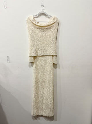 Meshki off shoulder knit long dress, XS