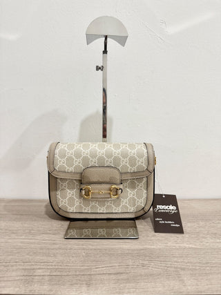 Gucci GG horsebit bag monogram 2 straps