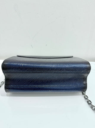 Louis Vuitton Blue Nuit Epi Leather Sequin Flames Twist MM Bag Limited Edition