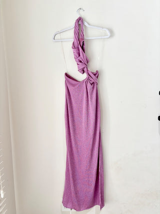 NWT BaoBab Luada Twisted One-Shoulder Maxi Dress Lirio Purple Women's Size Small