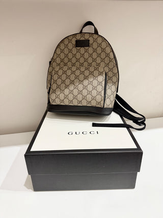 Gucci supreme canvas backpack