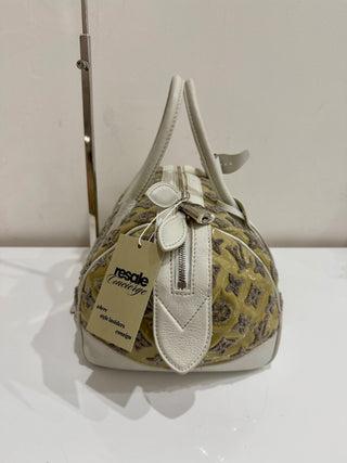 Louis Vuitton LV Monogram Bouclettes Speedy Round Bag Mint Womens Medium