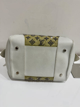 Louis Vuitton LV Monogram Bouclettes Speedy Round Bag Mint Womens Medium