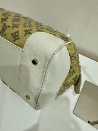 Louis Vuitton LV Monogram Bouclettes Speedy Round Bag Mint Womens Medium