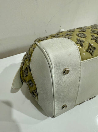 Louis Vuitton LV Monogram Bouclettes Speedy Round Bag Mint Womens Medium