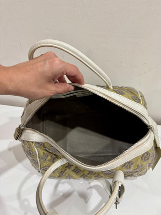 Louis Vuitton LV Monogram Bouclettes Speedy Round Bag Mint Womens Medium