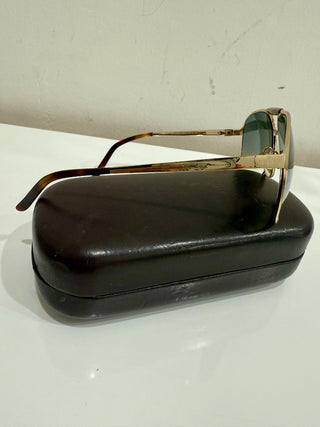 Gucci GG 2206/S J5G44 Gold Metal Frame Gradient Green Lens Aviatior Sunglasses