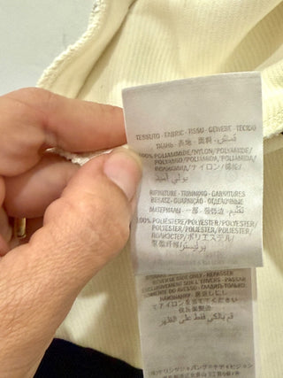 Gucci Web Trim Long Sleeve Full Zip Twill Bomber Jacket Cream Women's Size Small