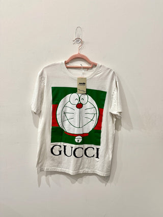 Gucci white tee with graphics, M