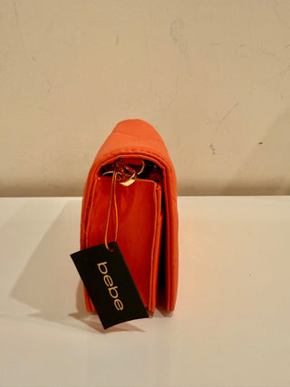 NWT Bebe Faux Leather Gio Flap Crossbody Handbag Salmon Size Small