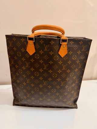 Louis Vuitton Monogram Canvas Sac Plat Top Handle Tote Bag