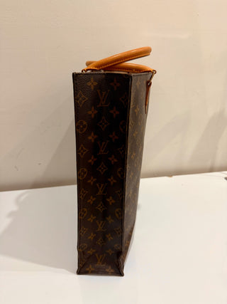 Louis Vuitton Monogram Canvas Sac Plat Top Handle Tote Bag