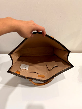 Louis Vuitton Monogram Canvas Sac Plat Top Handle Tote Bag