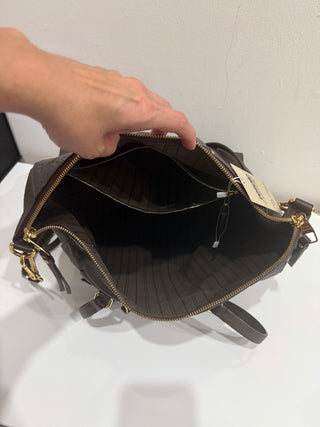 Louis Vuitton Embossed Leather Terre Monogram Empreinte Lumineuse PM Bag Brown