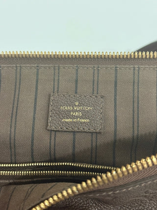 Louis Vuitton Embossed Leather Terre Monogram Empreinte Lumineuse PM Bag Brown