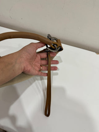 Vintage Gucci Small Canvas Moon Hobo Shoulder Bag Beige