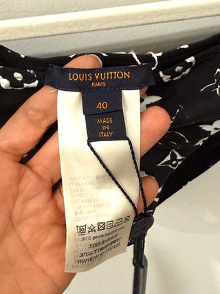 NWT Louis Vuitton LV Graphic Monogram Bikini Bottoms Black Women's FR 40 / US 8