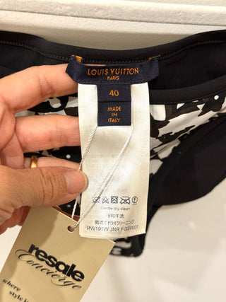 Louis Vuitton Pull On Low Rise Bikini Bottoms Monogram Black/White FR 40 / US 8