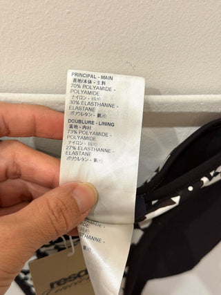 Louis Vuitton Pull On Low Rise Bikini Bottoms Monogram Black/White FR 40 / US 8