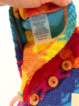 Alexis Rainbow Knit Set: Cielo Top & Kalile Mini Skirt Multi Women's Size Small