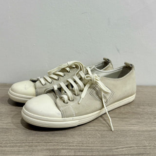 Chanel Suede Lace Up Low Top Comfort Sneakers Shoes Nude Women's Size 39 / US 9