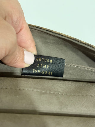 Fendi Black/Mogano Zucca FF Coated Canvas Flap Mini Shoulder Bag w/ Chain Strap