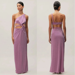 NWT BaoBab Luada Twisted One-Shoulder Maxi Dress Lirio Purple Women's Size Small