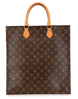 Louis Vuitton Monogram Canvas Sac Plat Top Handle Tote Bag
