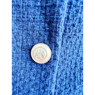 $595 NWT Gerard Darel Long Sleeve Natthan Single Breasted Blazer Blue Women's 36