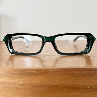 NWT Boucheron Rectangle Shape BOU 3 Optical Eyeglass frames Green Women's