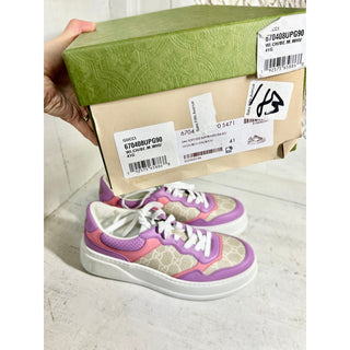 NWT Gucci GG Low Top Chunky Platform Sneakers Purple/White Women's Size 41/10.5