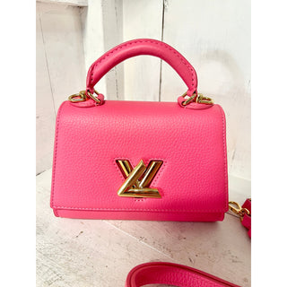 Louis Vuitton Taurillon Leather Twist One Handle BB Handbag Dragon Fruit