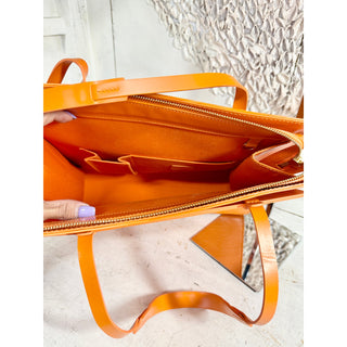 Louis Vuitton Croisette Epi Leather GM Office Shoulder Handbag Orange