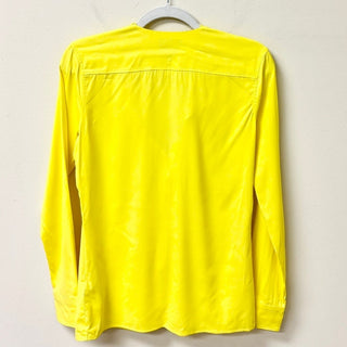 Bottega Veneta Long Sleeve Ruffle-Collar Button-Down Blouse Yellow Women 36 / 0