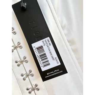 NWT Lioness Infatuation Mini Skirt White Straight Hem Women's Size AU 6 / XS
