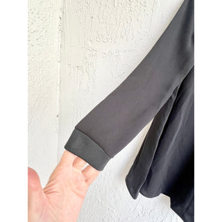 Zara Long Sleeve Ribbed High Neck Tunic Mini Dress Black Women's Size Small