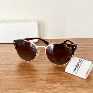 NWT Polaroid Full Rim Cat Eye Sunglasses Brown Unisex PLD 6038/S/X