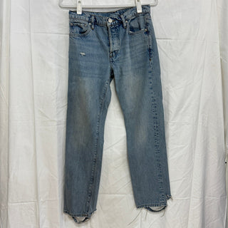 Frame Denim Le Slouch Low Rise Distressed Straight Jeans Legacy Women's Size 25