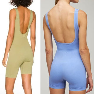 NWT We Wore What Ribbed Knit Bodysuit Sage Green Blue Set Of 2 Women's Small