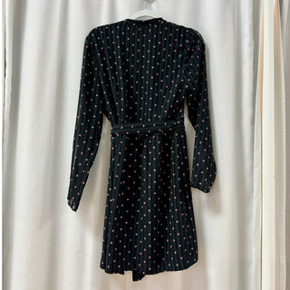 Alexis Leila Polka Dot Long Sleeve Tie Neck Mini Dress Rio Print Women's Size L