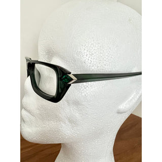 NWT Boucheron Rectangle Shape BOU 3 Optical Eyeglass frames Green Women's