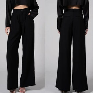 NWT Nonchalant Label Caja Crop Top & Fabi Pants Set of 2 Black Women's Size XS