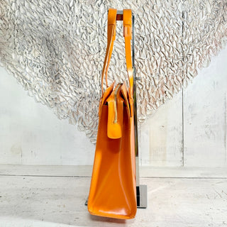 Louis Vuitton Croisette Epi Leather GM Office Shoulder Handbag Orange