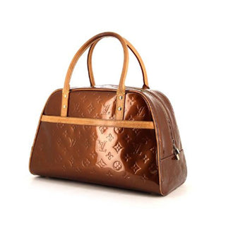 Louis Vuitton Tompkins Monogram Vernis Copper Bronze Square Handbag