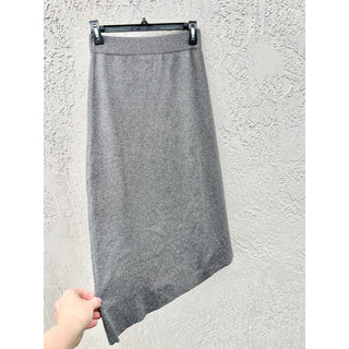 NWOT Banana Republic High Rise Elastic Waist Pull On Midi Skirt Gray Women's XXS