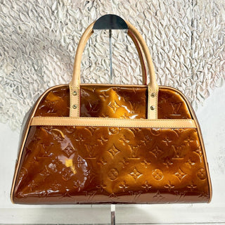 Louis Vuitton Tompkins Monogram Vernis Copper Bronze Square Handbag