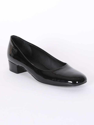 Chanel Patent Leather Low Heel Ballerina Moccasins Pumps Black Women's Size 38.5