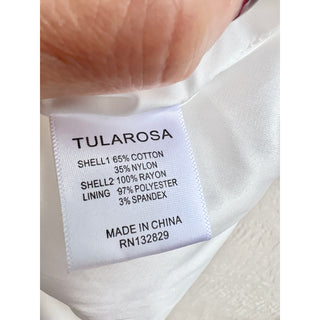 Tularosa Spaghetti Straps V-Neckline Bryce Slip Maxi Dress White Women's Size L