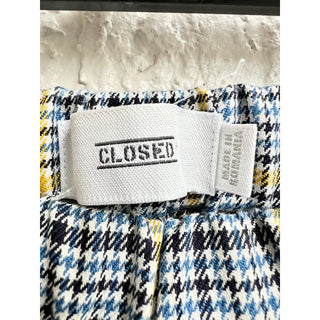 Closed Houndstooth Check Pull On Tapered Leg Pants Multicolor Women 28 / US 6